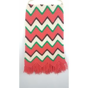 Handmade | Chevron Design Afghan Throw Blanket
